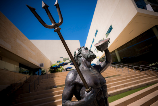 Triton Statue in front of Price Center at UC San Diego