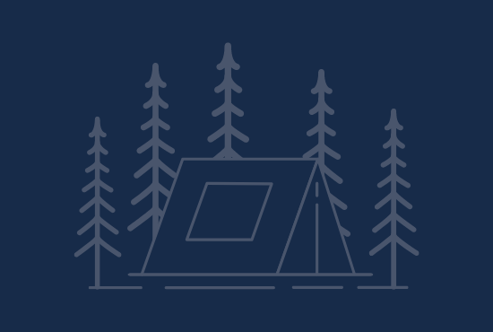 tent and trees