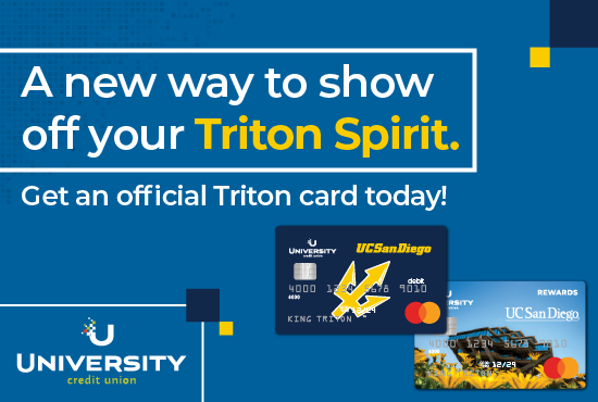 UCU custom card products - Triton logo and Geisel library